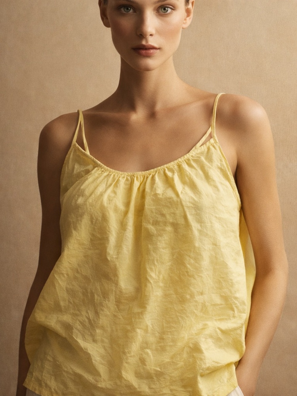 a new day Soft Yellow Spaghetti Strap Camisole